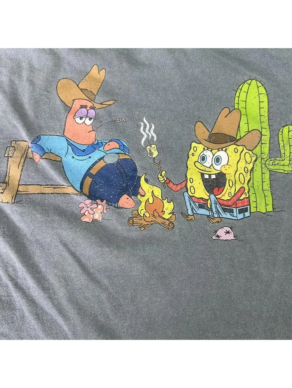Nickelodeon Spongebob & Patrick Cowboy T-Shirt (M)